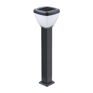 Iluminação de poste de LED para exterior quadrada solar